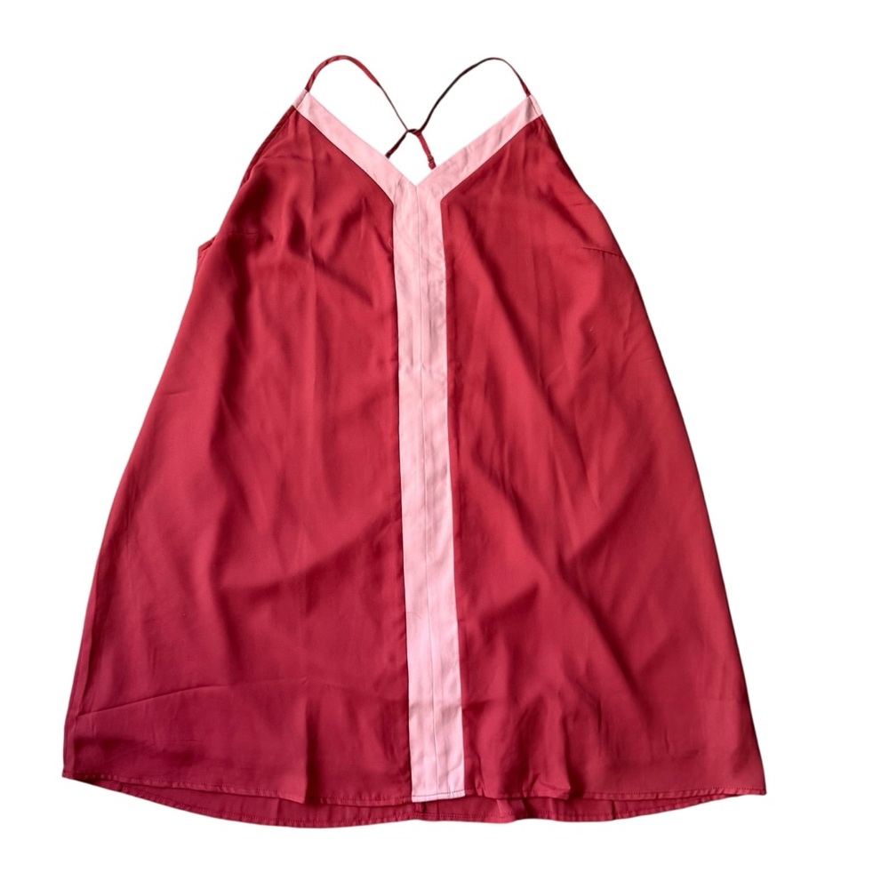 Main Strip Dress 2XL Mini Dress Crisscross Straps Rust Colored lined